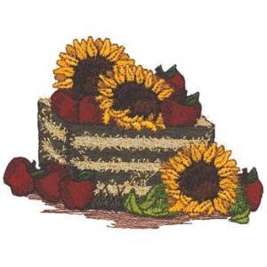 Picture of Sunflowers & Apples Machine Embroidery Design