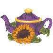 Picture of Sunflower W/ Teapot Machine Embroidery Design