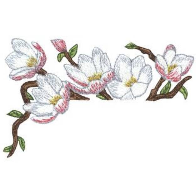 Picture of Magnolia Pocket Topper Machine Embroidery Design