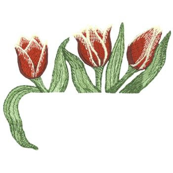 Tulip Pocket Topper Machine Embroidery Design