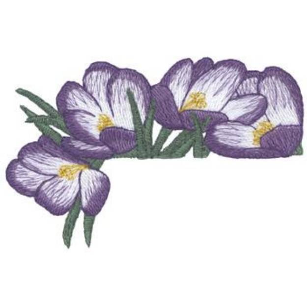 Picture of Crocus Pocket Topper Machine Embroidery Design