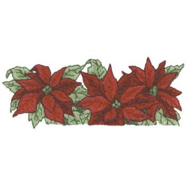 Picture of Poinsettia Topper Machine Embroidery Design