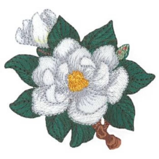 Picture of Southern Magnolia Machine Embroidery Design