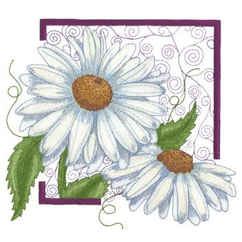 Daisies Machine Embroidery Design