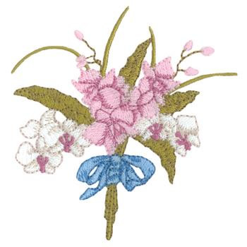 Orchid Bouquet Machine Embroidery Design