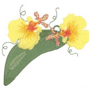 Picture of Oncidium Orchid Machine Embroidery Design