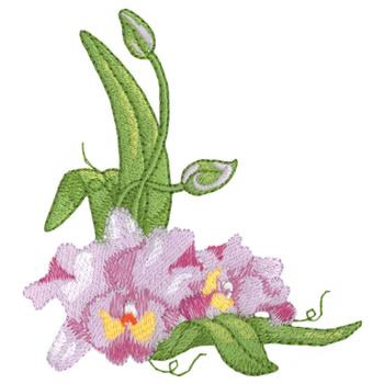Orchid Corner Machine Embroidery Design