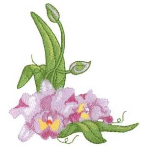 Picture of Orchid Corner Machine Embroidery Design
