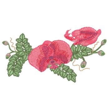 Orchid Border Machine Embroidery Design
