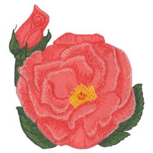 Picture of Candelabra Rose Machine Embroidery Design
