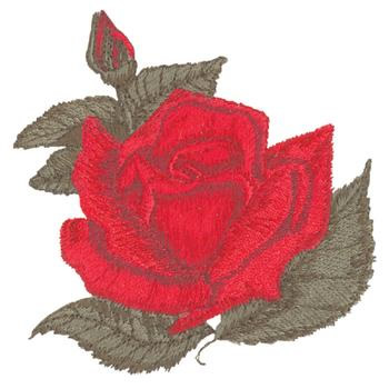 All American Rose Machine Embroidery Design