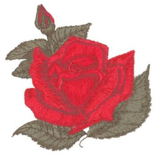 Picture of All American Rose Machine Embroidery Design