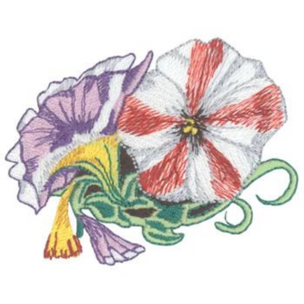 Picture of Petunias Machine Embroidery Design