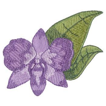 Purple Orchid Machine Embroidery Design