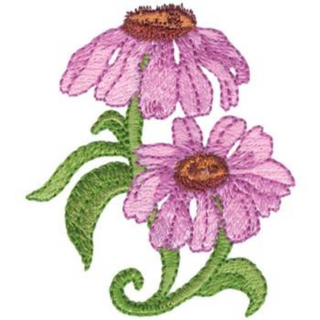 Picture of Purple Coneflowers Machine Embroidery Design