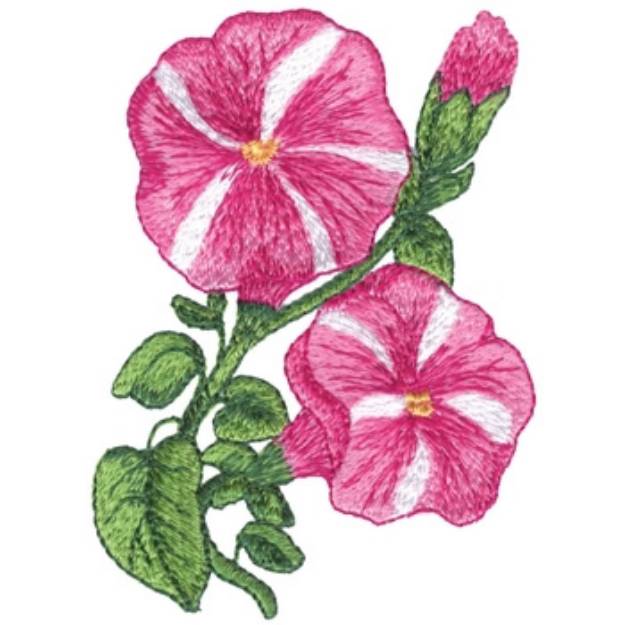 Picture of Petunias Machine Embroidery Design