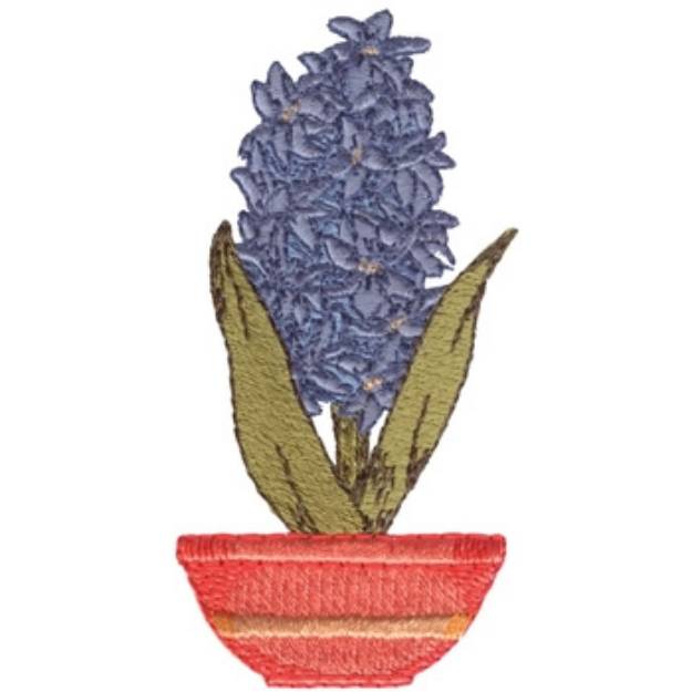 Picture of Hyacinth In Pot Machine Embroidery Design