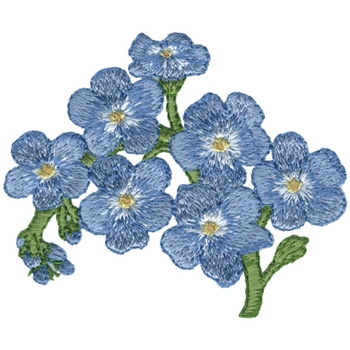 Forget-me-not Machine Embroidery Design
