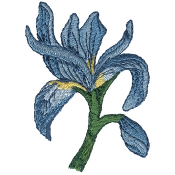 Wild Iris Machine Embroidery Design