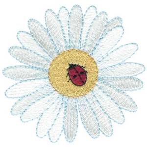 Picture of Daisy & Lady Bug Machine Embroidery Design