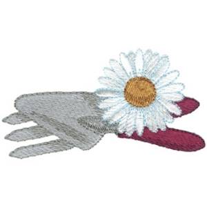 Picture of Daisy W/ Garden Tools Machine Embroidery Design
