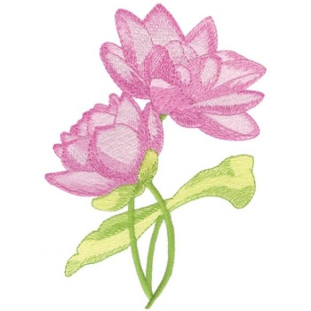 Picture of Lotus Flower Machine Embroidery Design