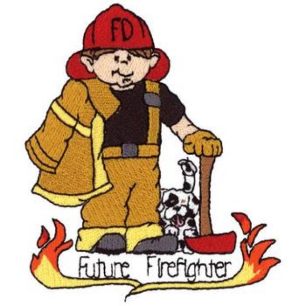 Picture of Future Firefighter Machine Embroidery Design