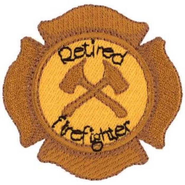 Picture of Retired Firefighter Machine Embroidery Design