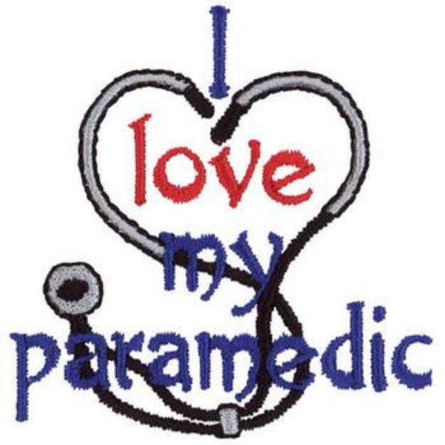 Picture of Love My Paramedic Machine Embroidery Design
