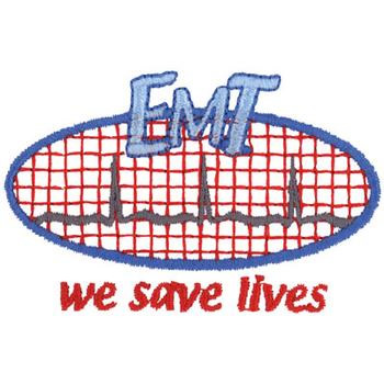 E. M. T. Logo Machine Embroidery Design