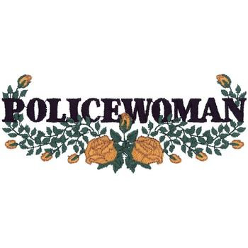 Police Woman Machine Embroidery Design