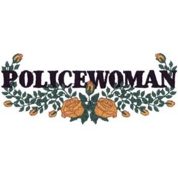 Picture of Police Woman Machine Embroidery Design