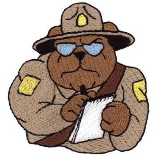 Picture of Highway Patrol Bear Machine Embroidery Design