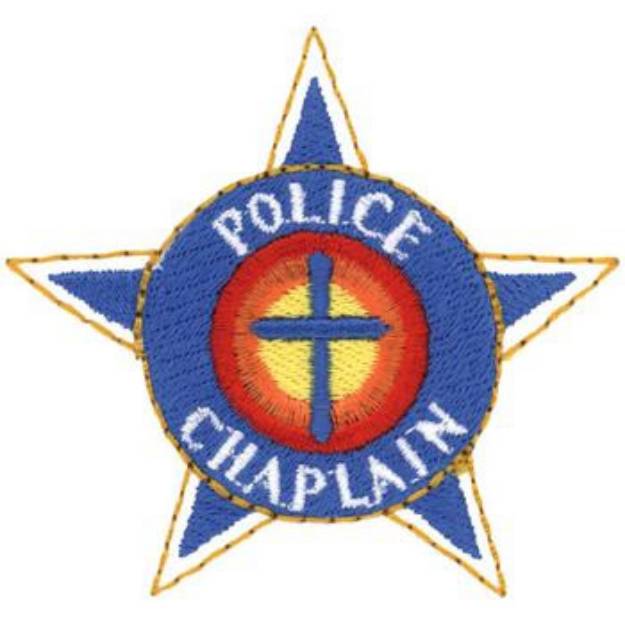Picture of Police Chaplain Machine Embroidery Design
