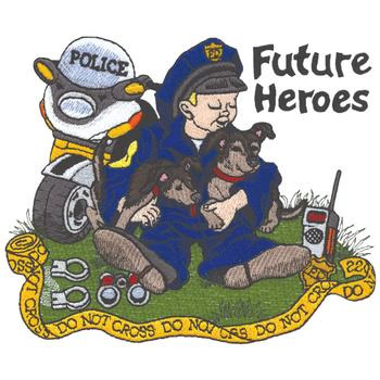 Future Heroes (police) Machine Embroidery Design