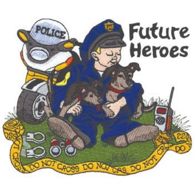 Picture of Future Heroes (police) Machine Embroidery Design