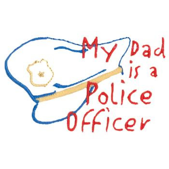 Dad Is Police Officer Machine Embroidery Design