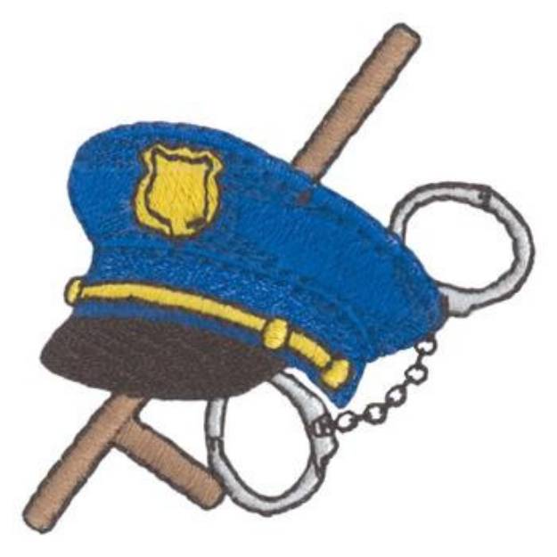 Picture of Police Machine Embroidery Design