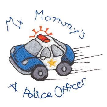 Mommys A Police Officer Machine Embroidery Design
