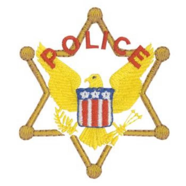 Picture of Police Machine Embroidery Design