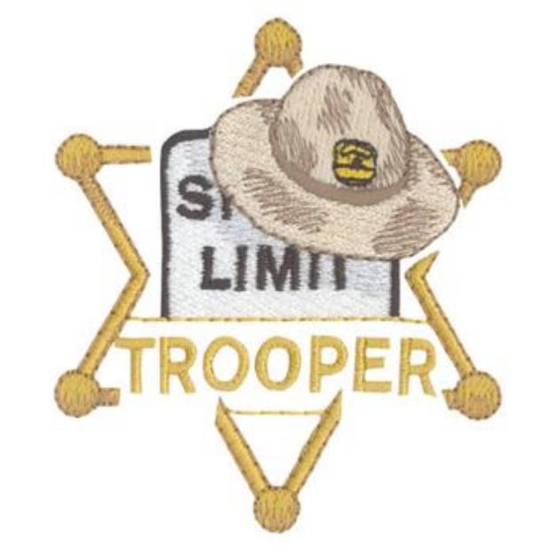 Picture of State Trooper Machine Embroidery Design