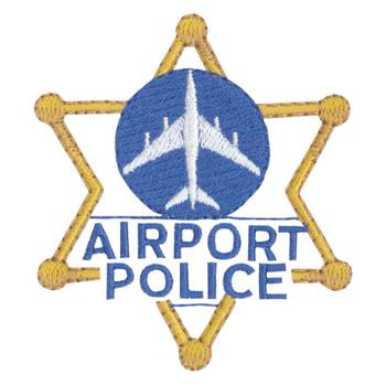 Airport Police Machine Embroidery Design