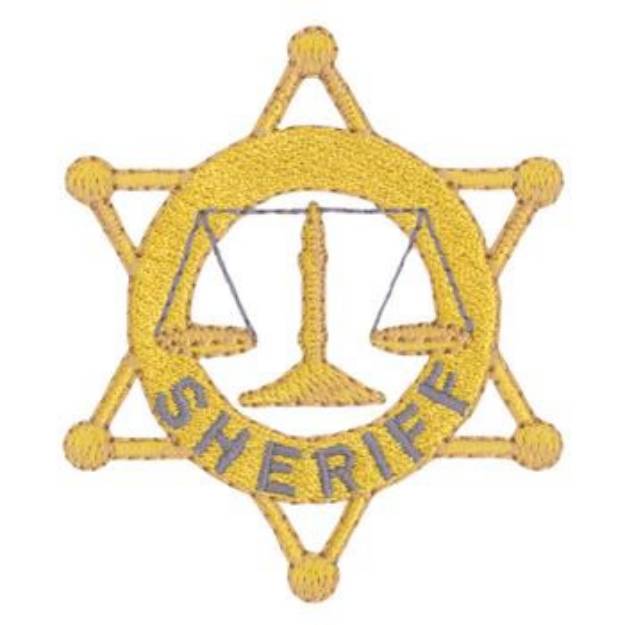 Picture of Sheriff Officer Machine Embroidery Design