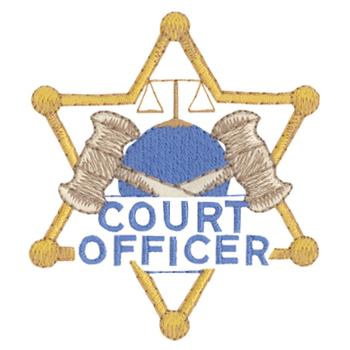 Court Officer Machine Embroidery Design