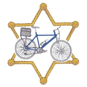 Bicycle Police Machine Embroidery Design