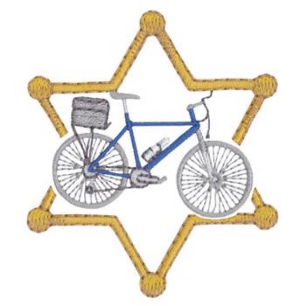 Picture of Bicycle Police Machine Embroidery Design