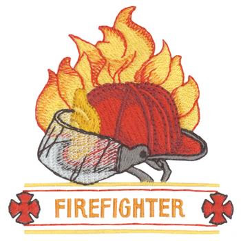 Fire Fighter Machine Embroidery Design