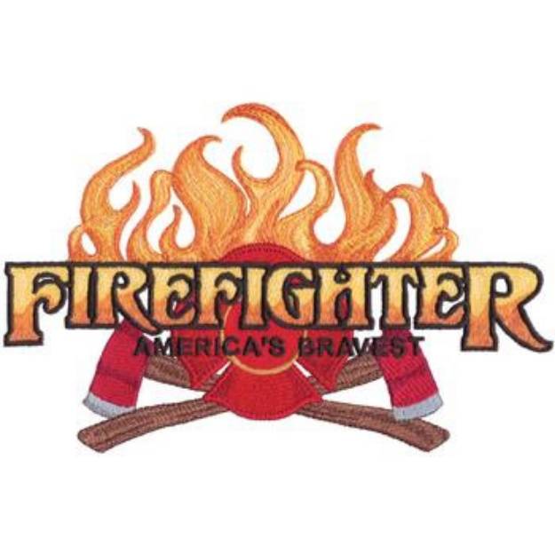 Picture of Firefighter Machine Embroidery Design