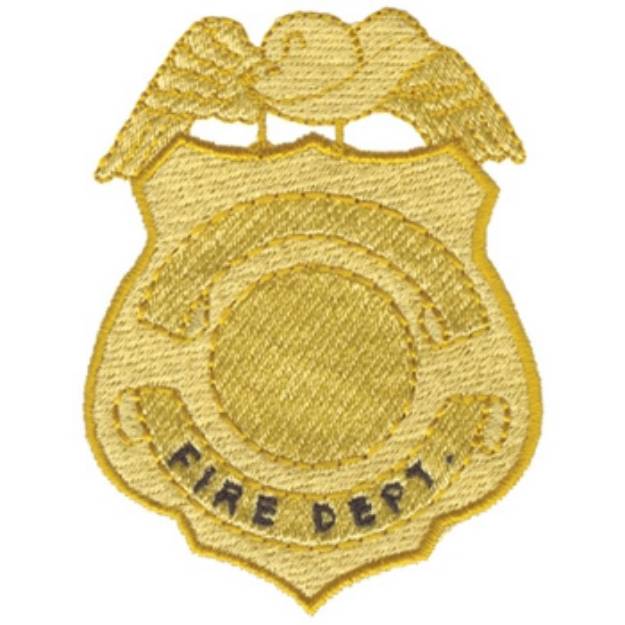 Picture of Fire Badge Machine Embroidery Design