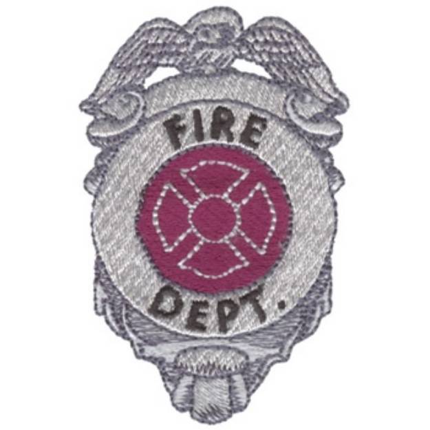 Picture of Firefighter Badge Machine Embroidery Design